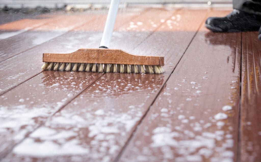 composite deck cleaning