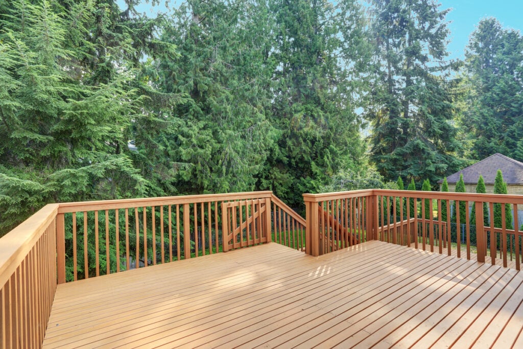 pressure treated deck