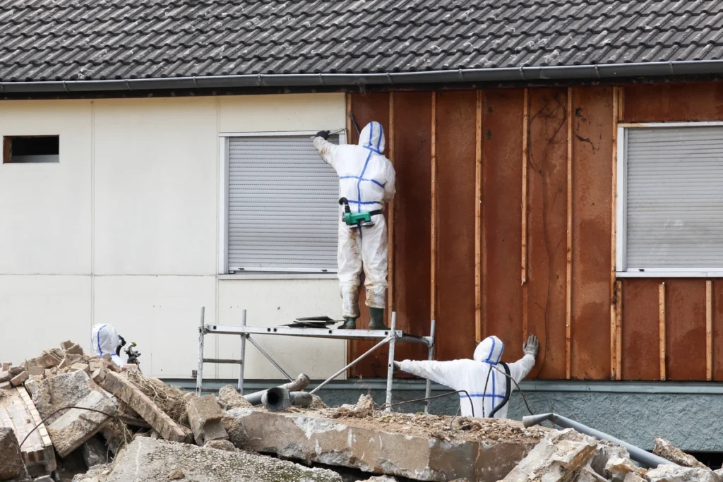 siding removal in safety gear