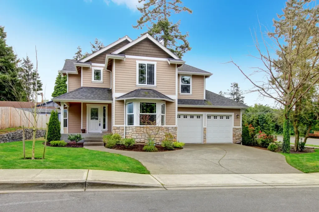 house with brown siding