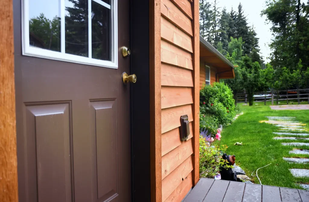close up engineered wood siding