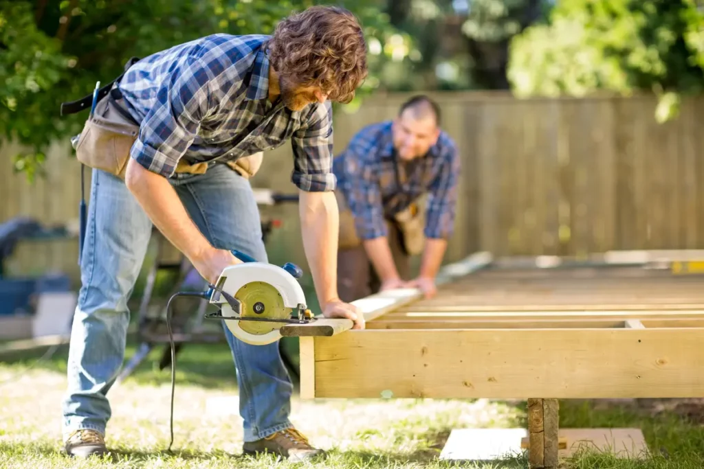 saw and deck construction