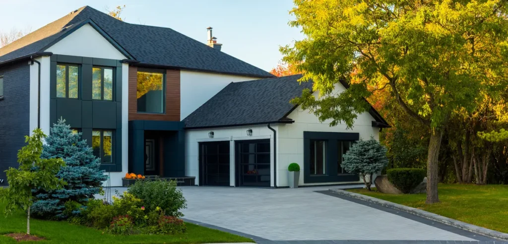 a variety of siding materials