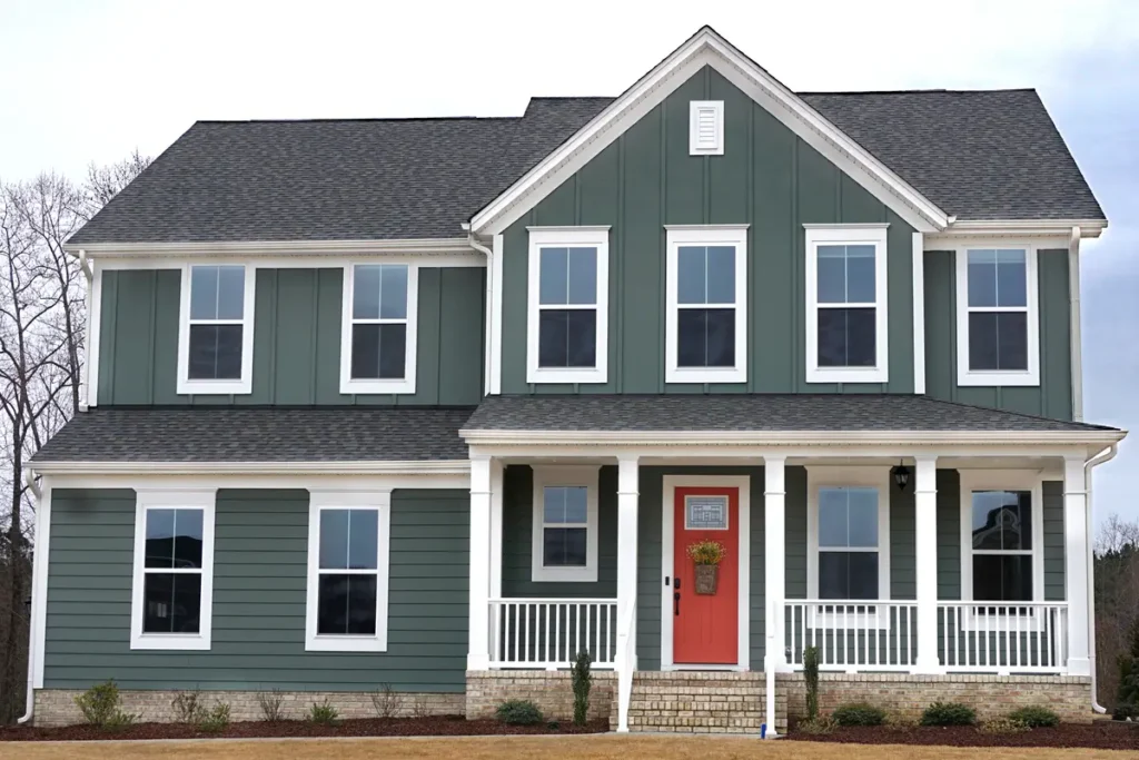 fresh siding on a house
