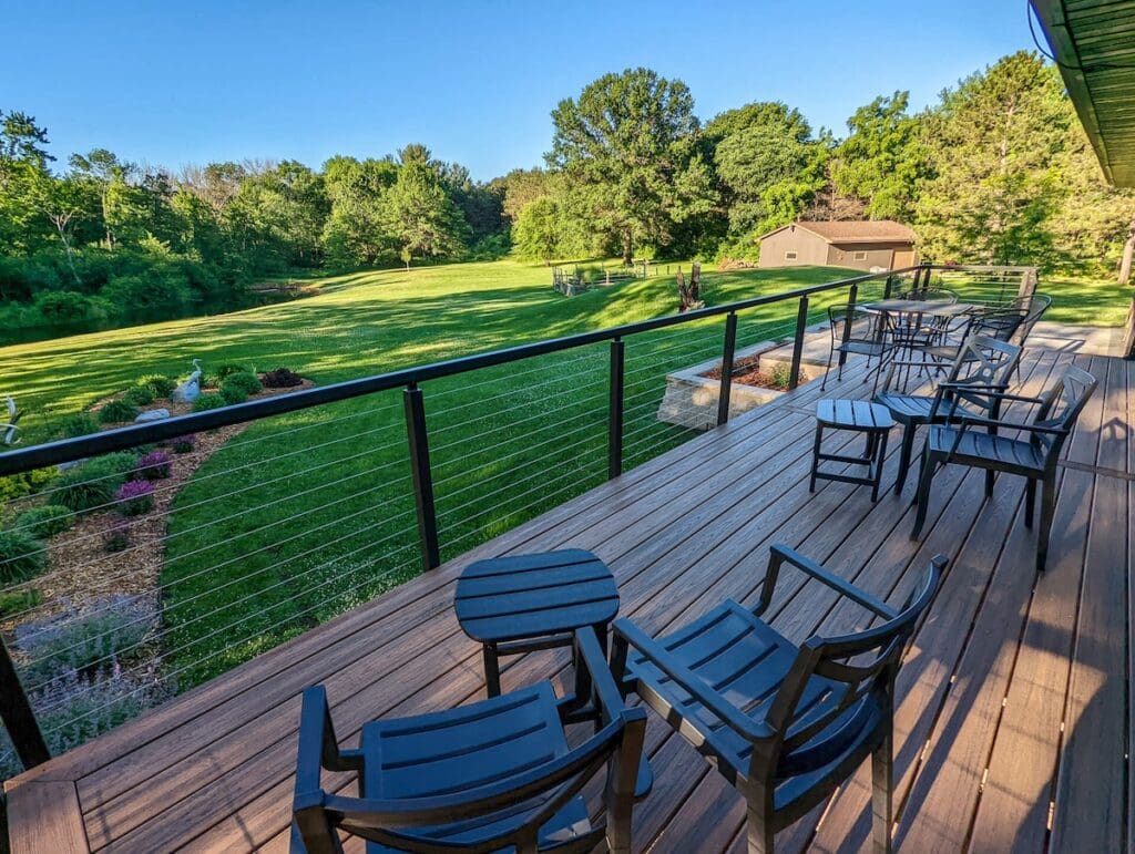A spacious Trex decking