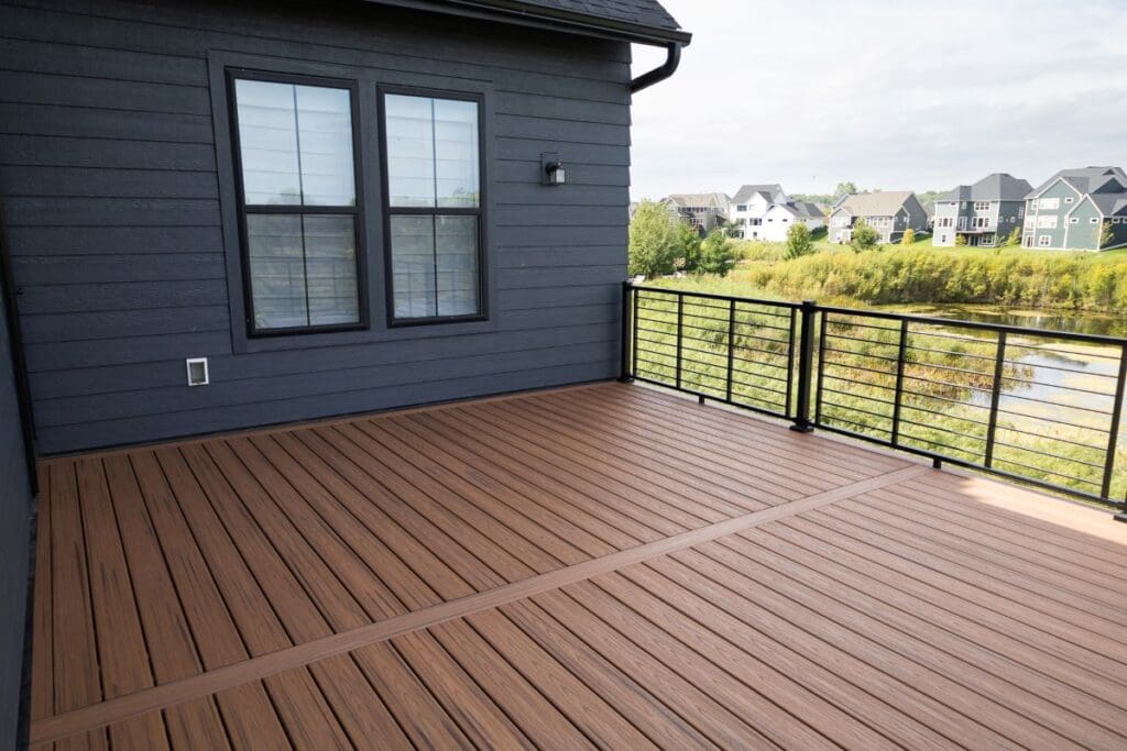 A modern patio deck